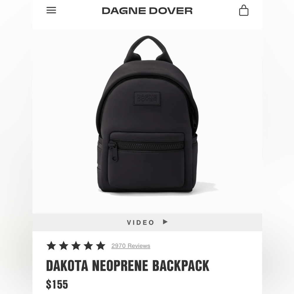 Dagne Dover DAKOTA NEOPRENE BACKPACK , small, black/onyx